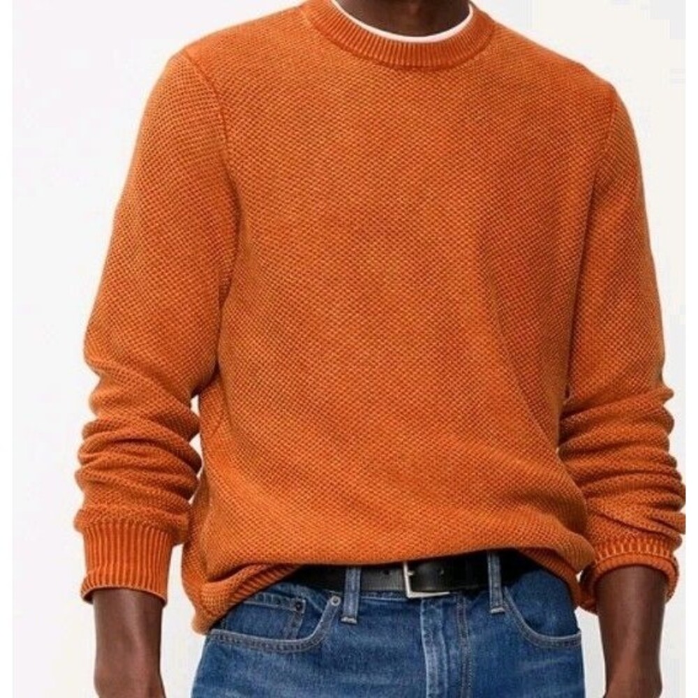 NWT Men's Old Navy Washed Crewneck Sweater Size L Russet Moon
